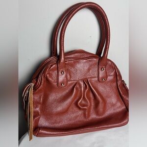 Leather Handbag - Brown leather handbag by Stephanie Johnson